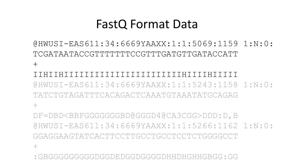 fastq format data