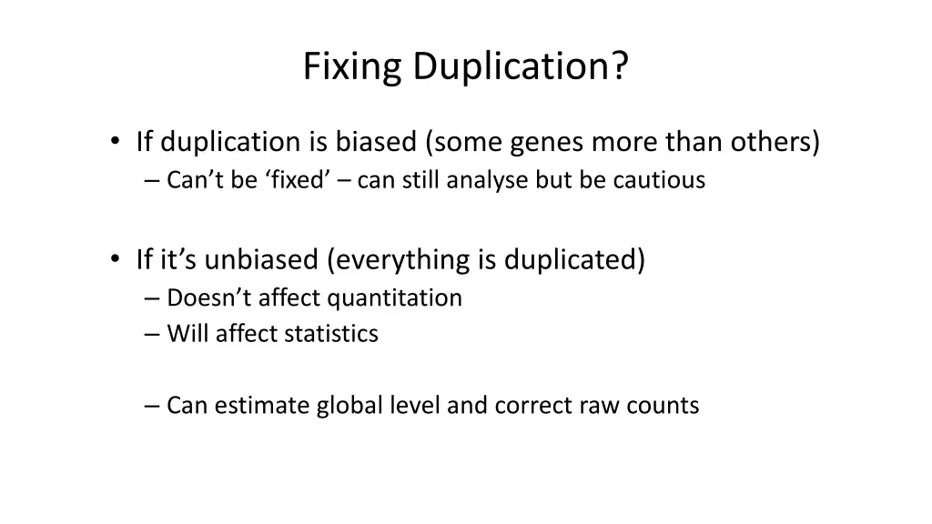 fixing duplication