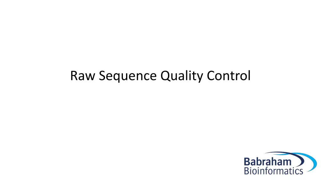 raw sequence quality control