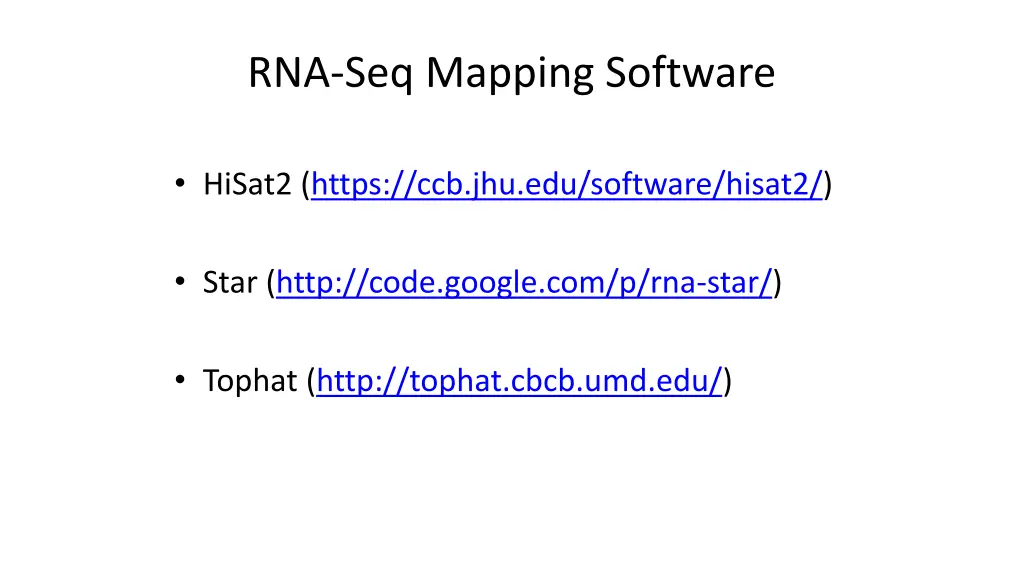 rna seq mapping software