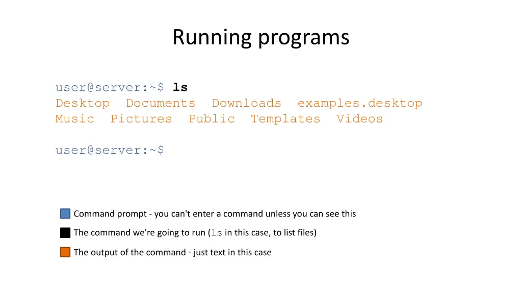 running programs