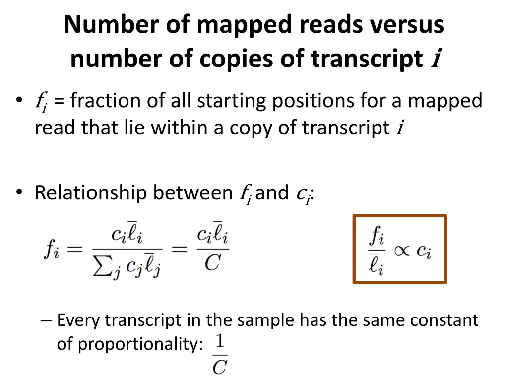 number of mapped reads versus number of copies