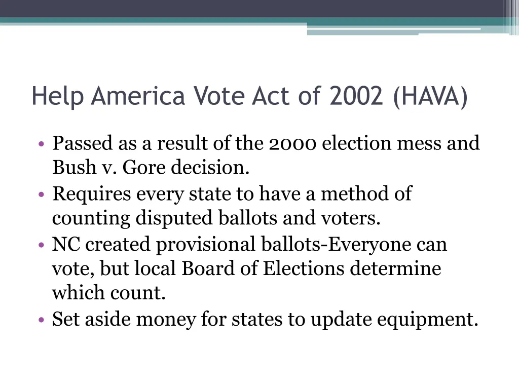 help america vote act of 2002 hava