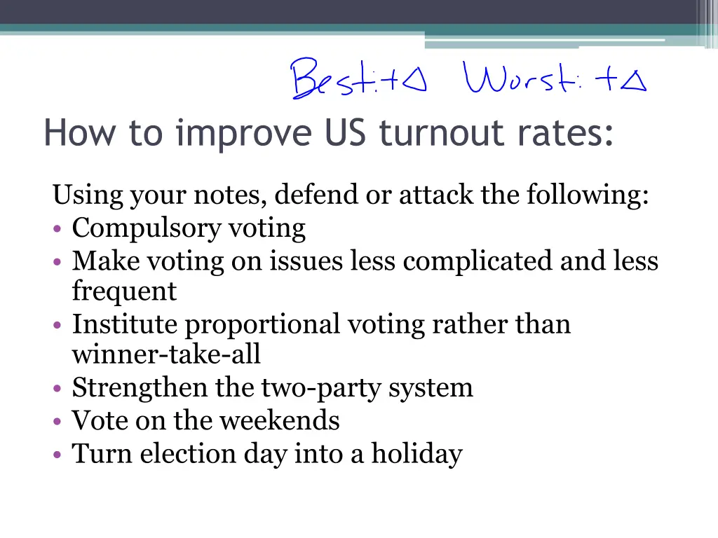 how to improve us turnout rates