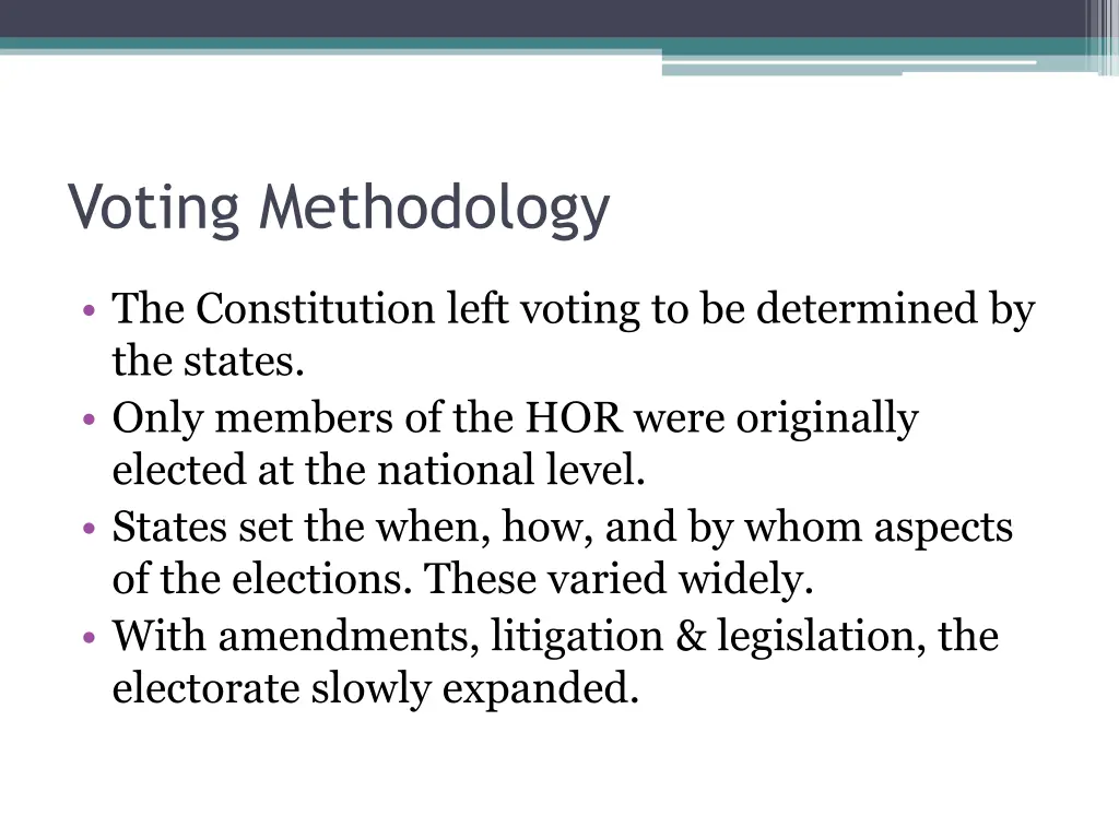 voting methodology