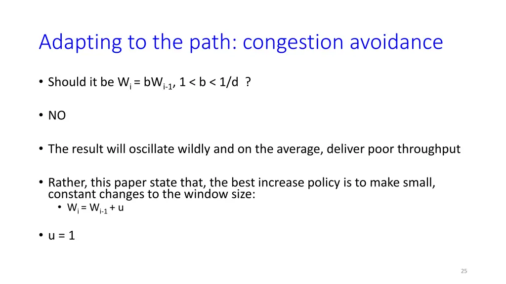 adapting to the path congestion avoidance 4