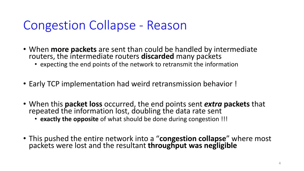 congestion collapse reason