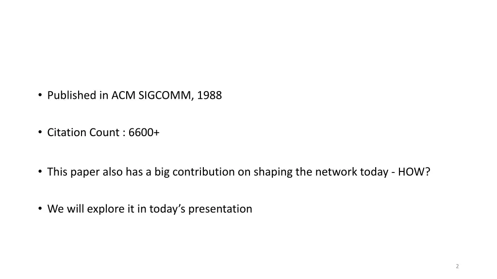 published in acm sigcomm 1988