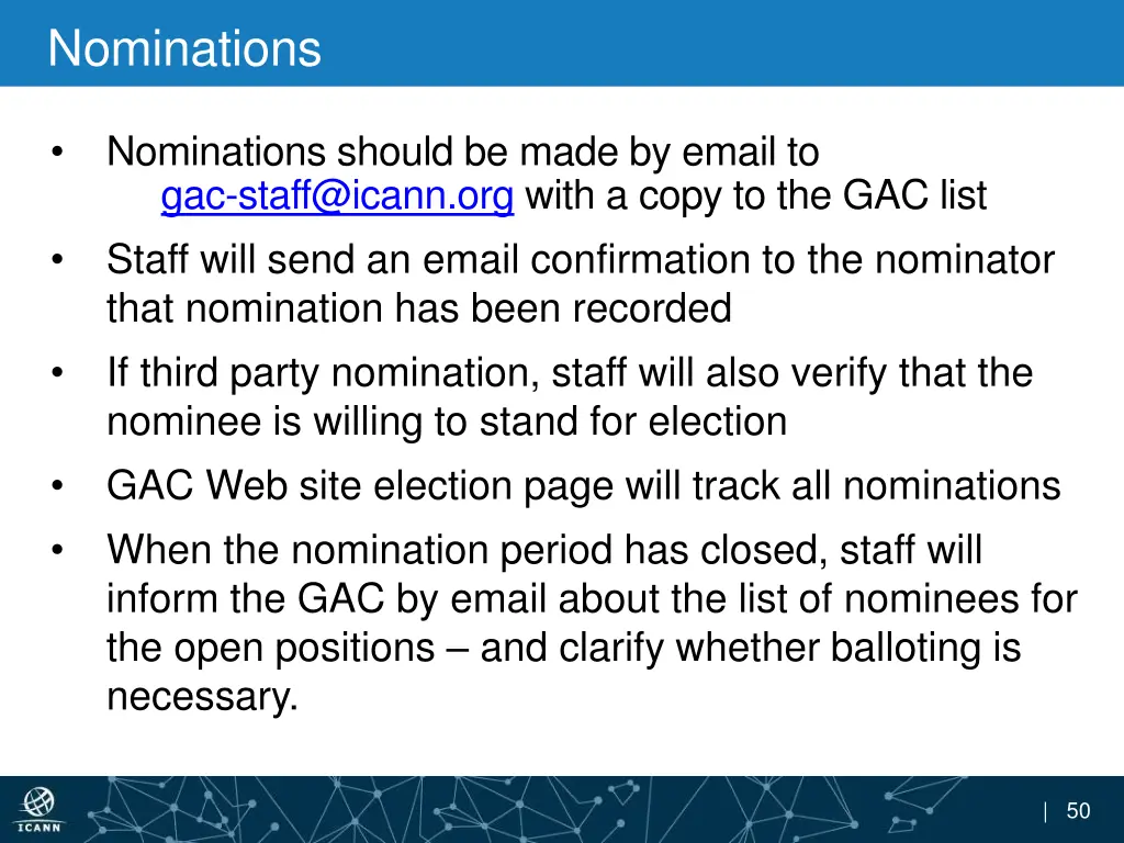 nominations