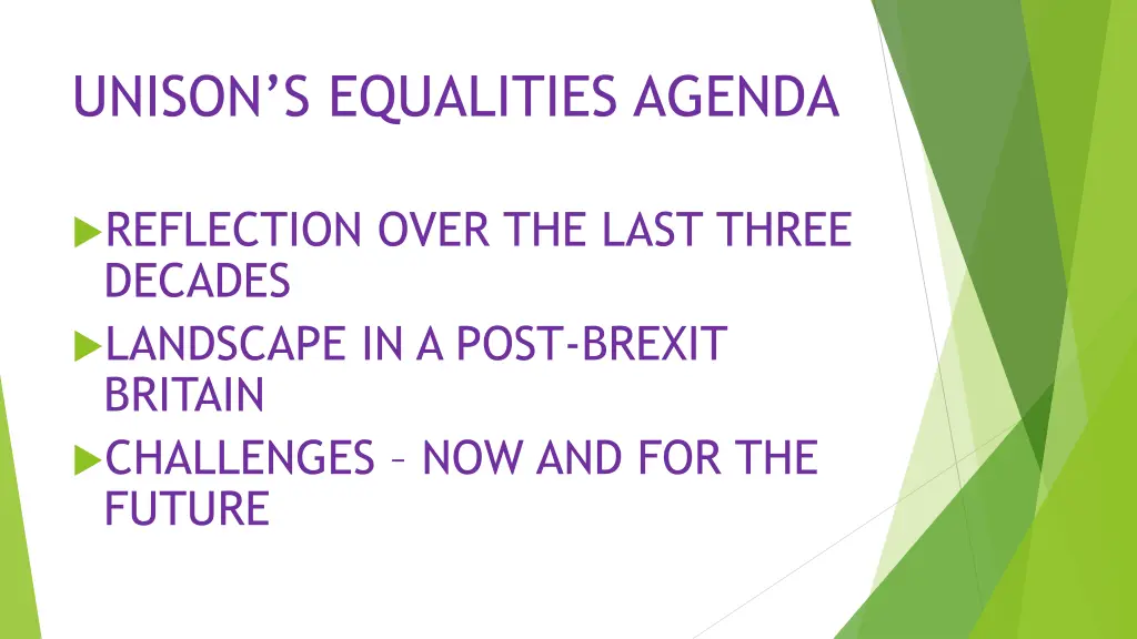 unison s equalities agenda