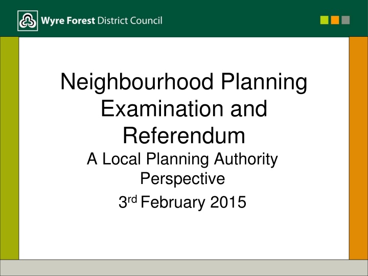 neighbourhood planning examination and referendum