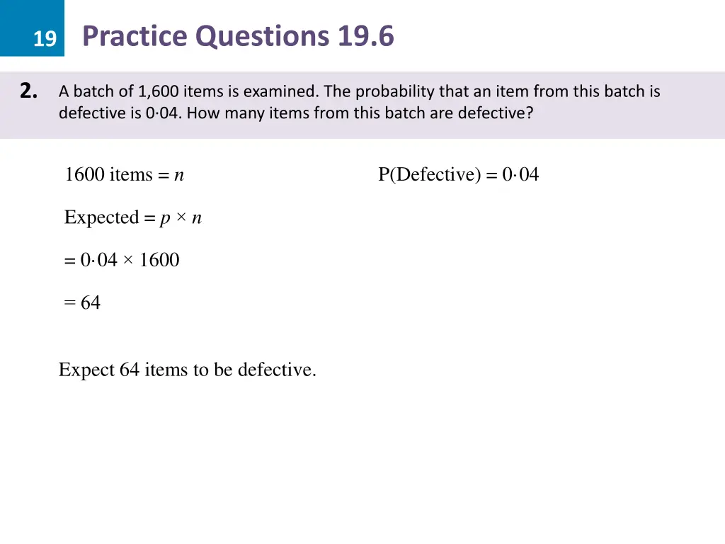 19 practice questions 19 6 1