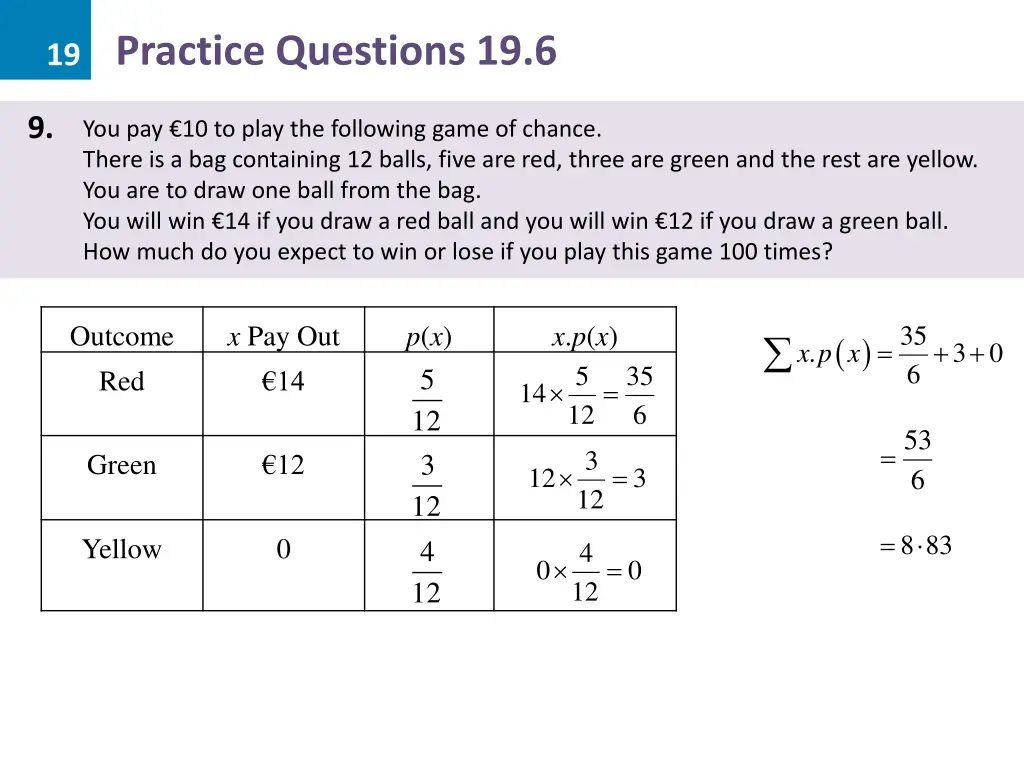 19 practice questions 19 6 16