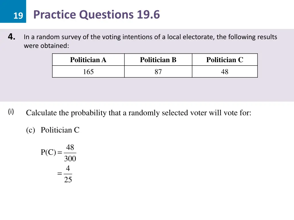 19 practice questions 19 6 5