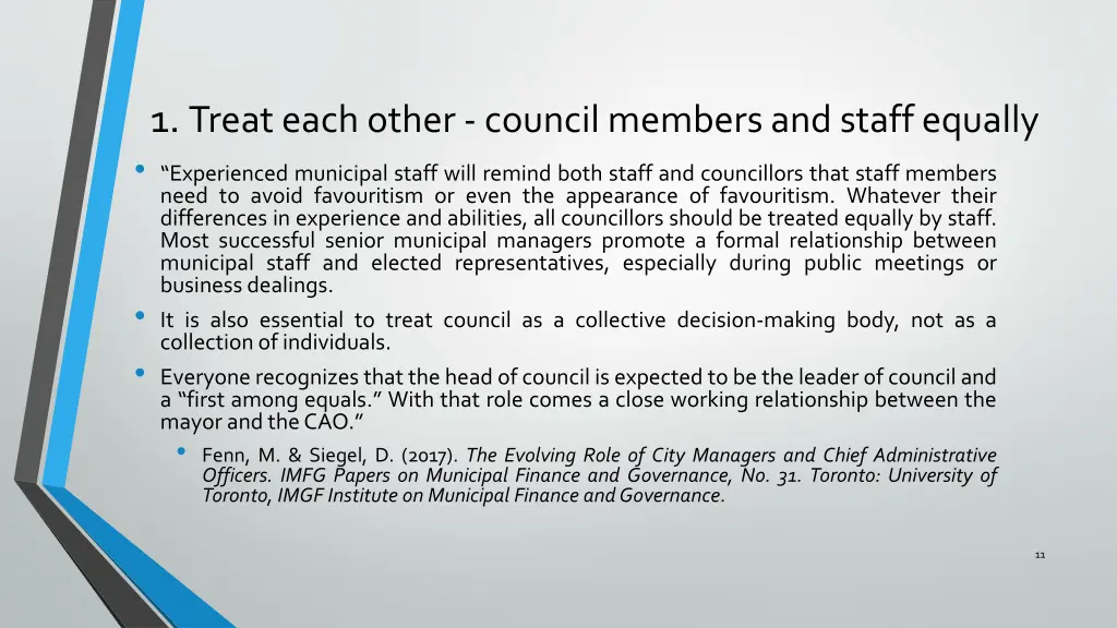 1 treat each other council members and staff