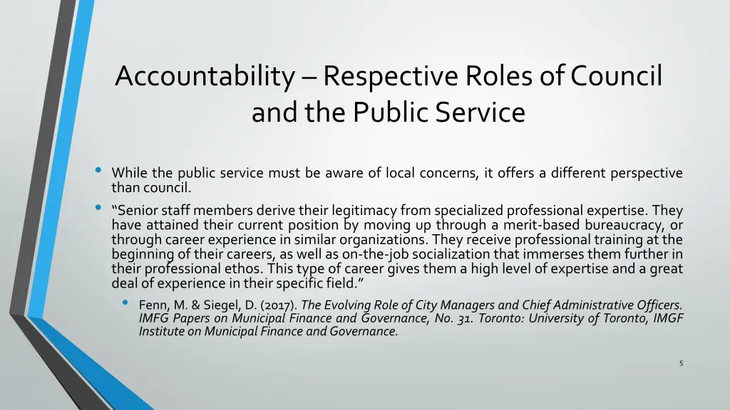 accountability respective roles of council 1