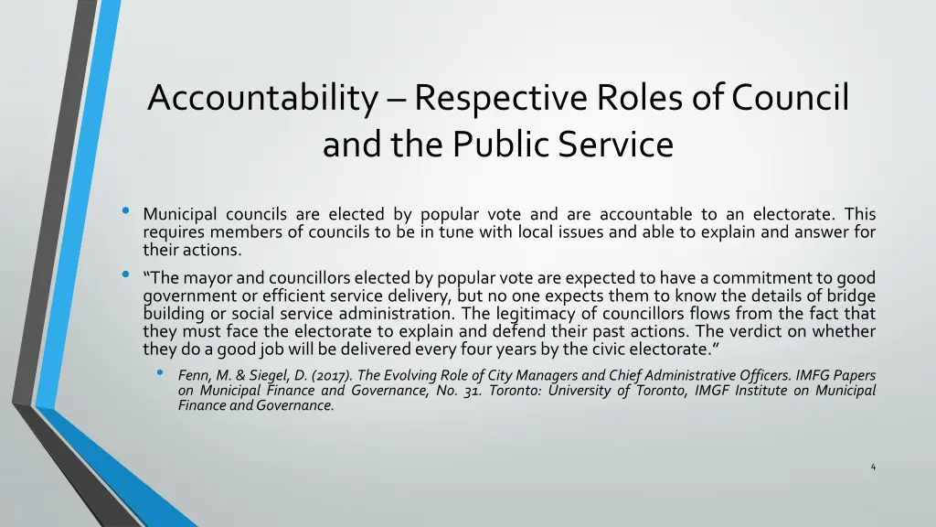 accountability respective roles of council