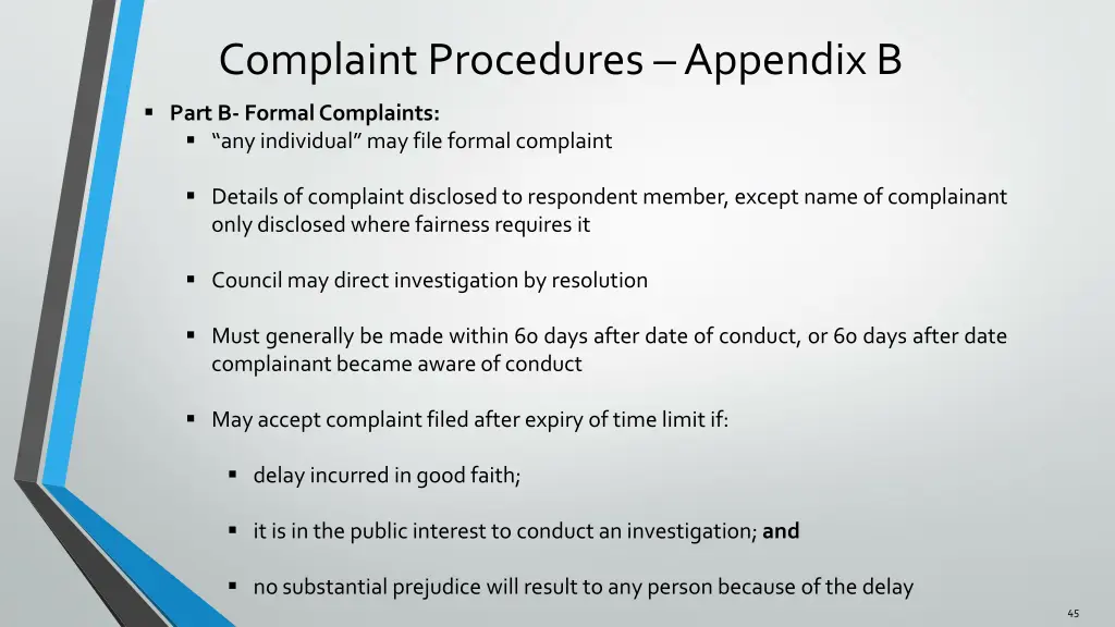 complaint procedures appendix b 1