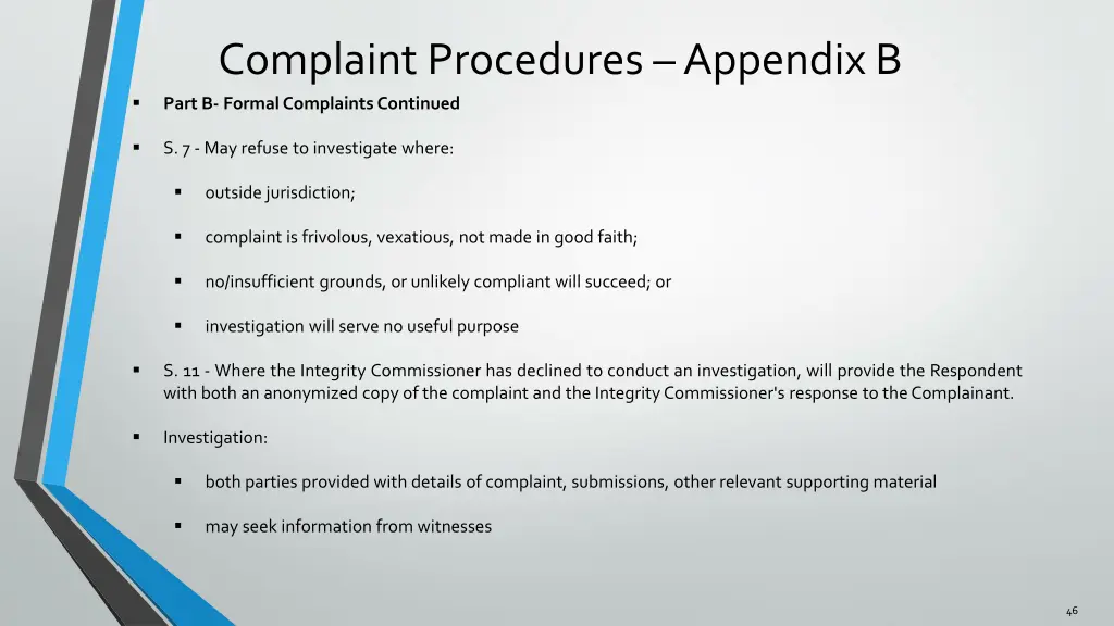 complaint procedures appendix b 2