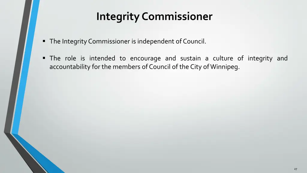 integrity commissioner