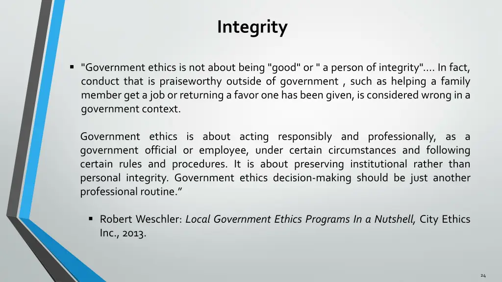 integrity