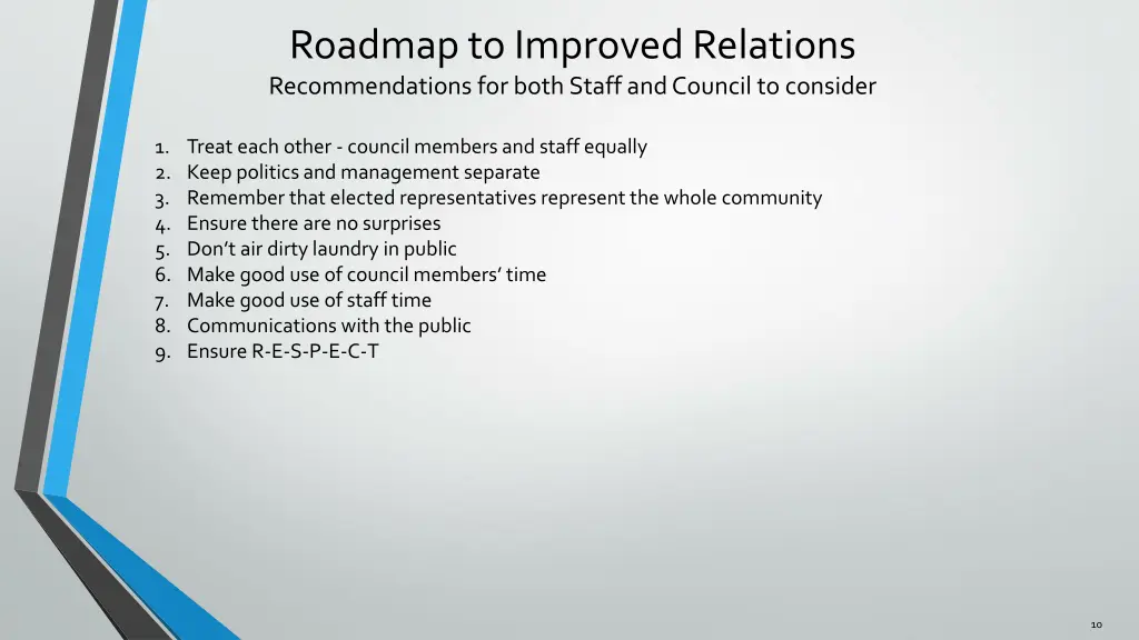 roadmap to improved relations recommendations