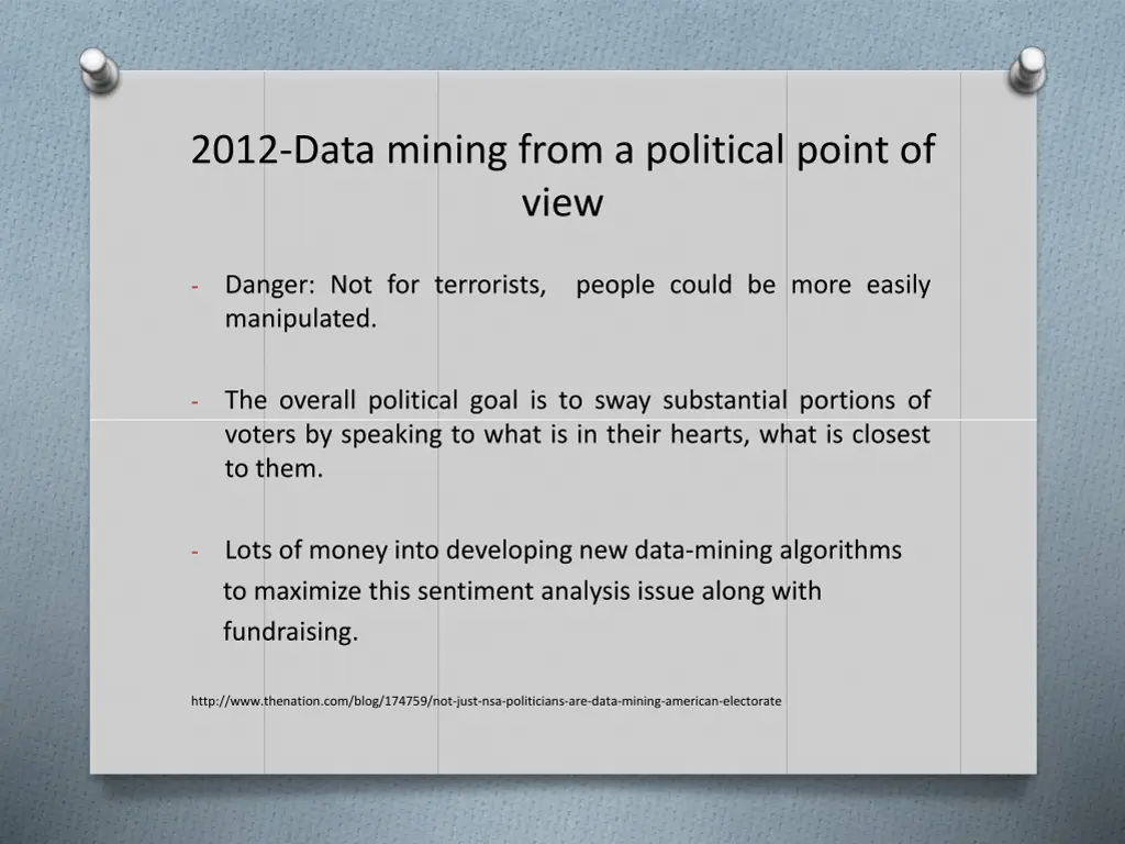 2012 data mining from a political point of view 1