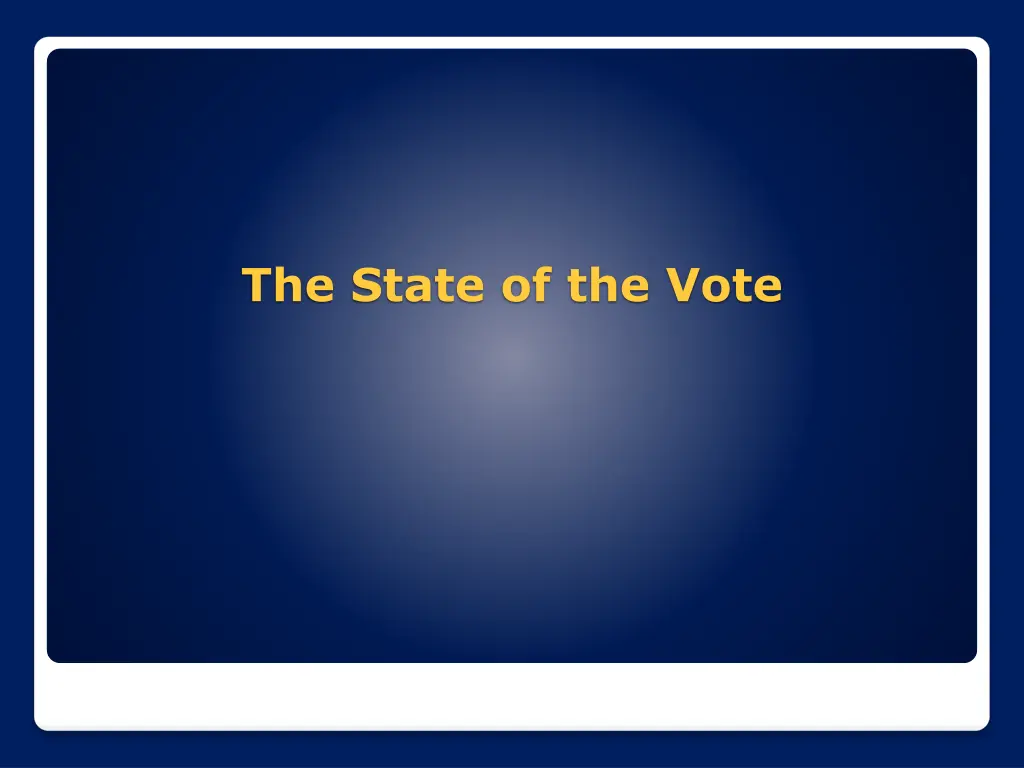 the state of the vote