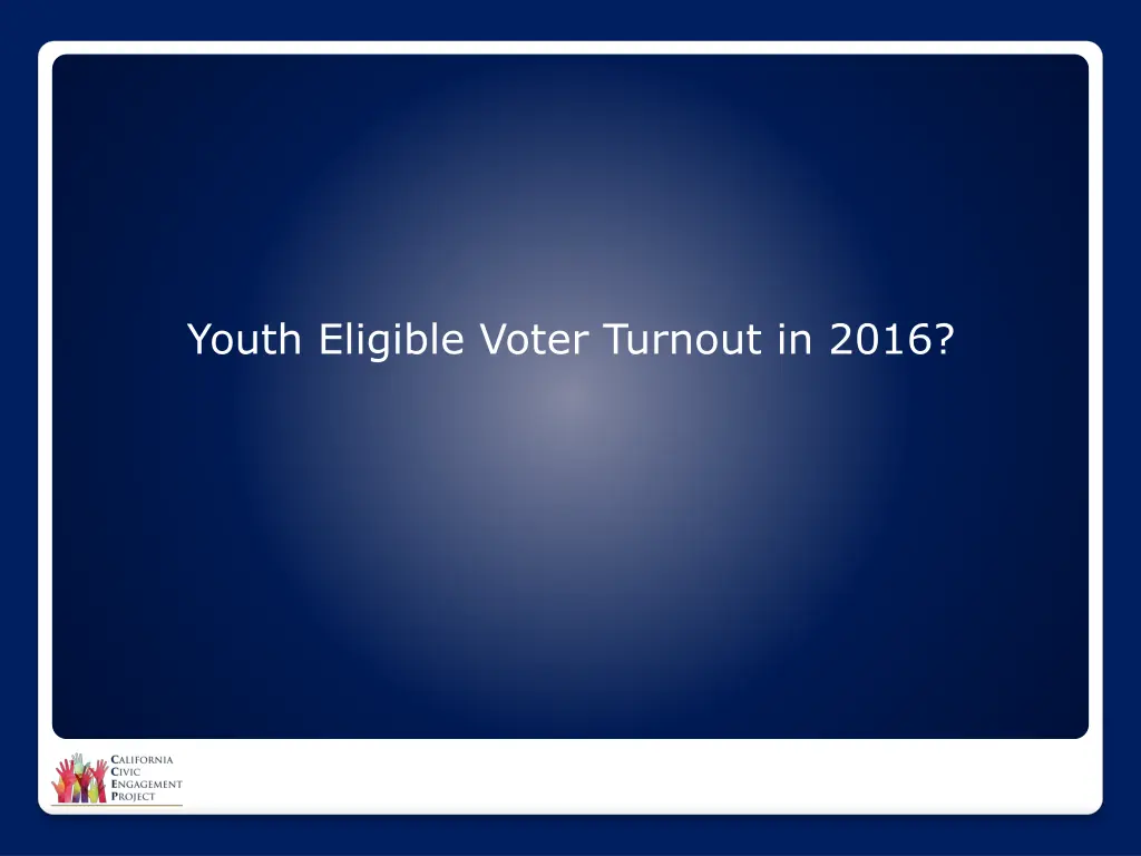 youth eligible voter turnout in 2016