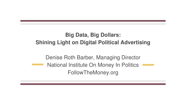 big data big dollars