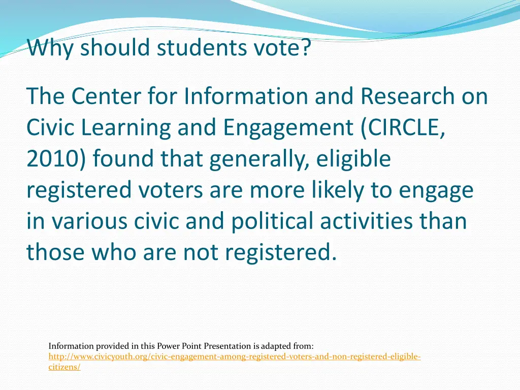 why should students vote