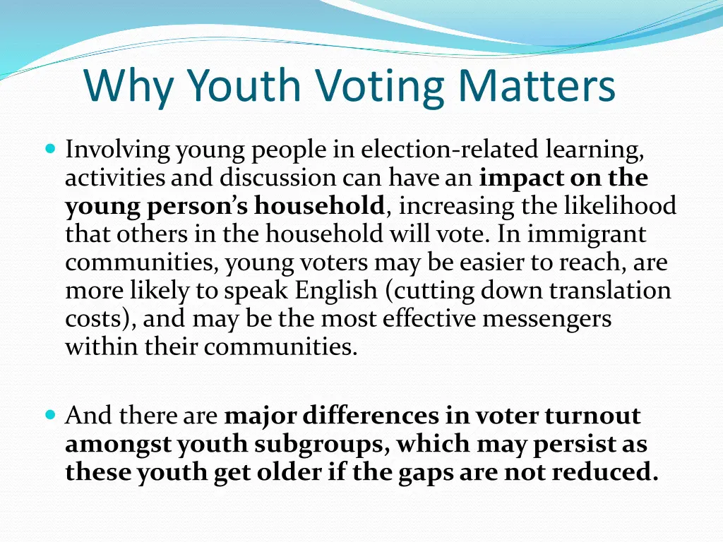 why youth voting matters