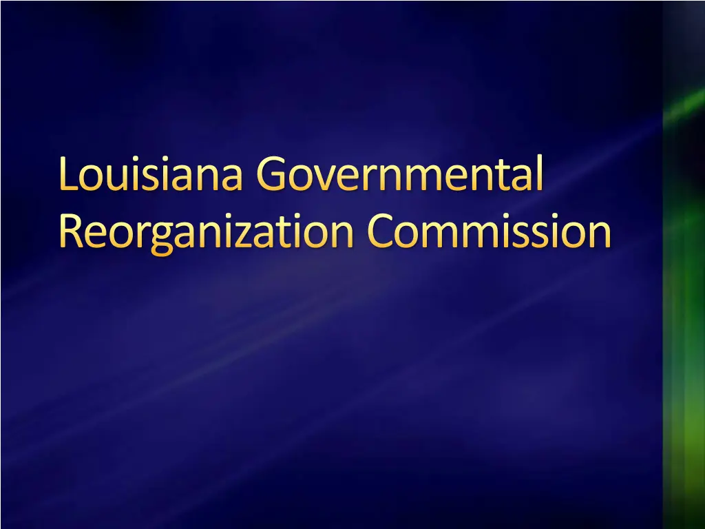 louisiana governmental reorganization commission 1