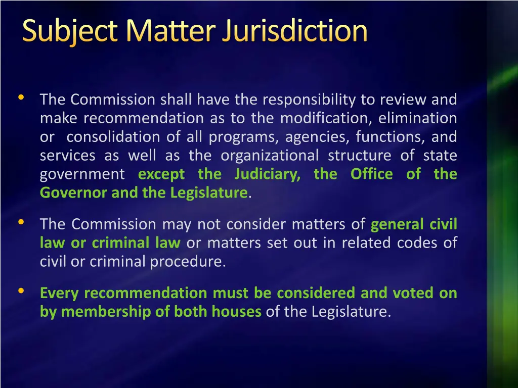 subject matter jurisdiction