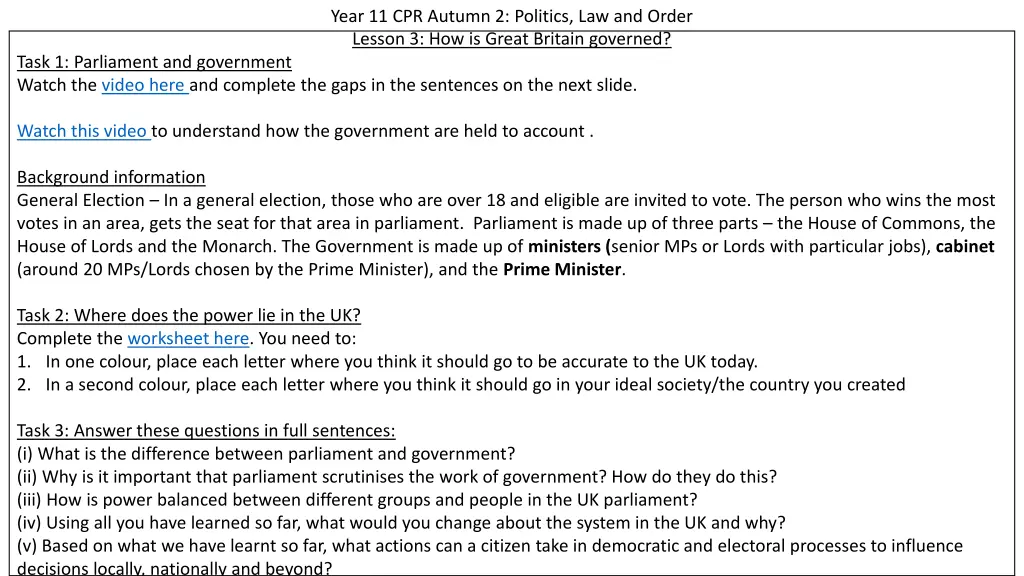 year 11 cpr autumn 2 politics law and order 2