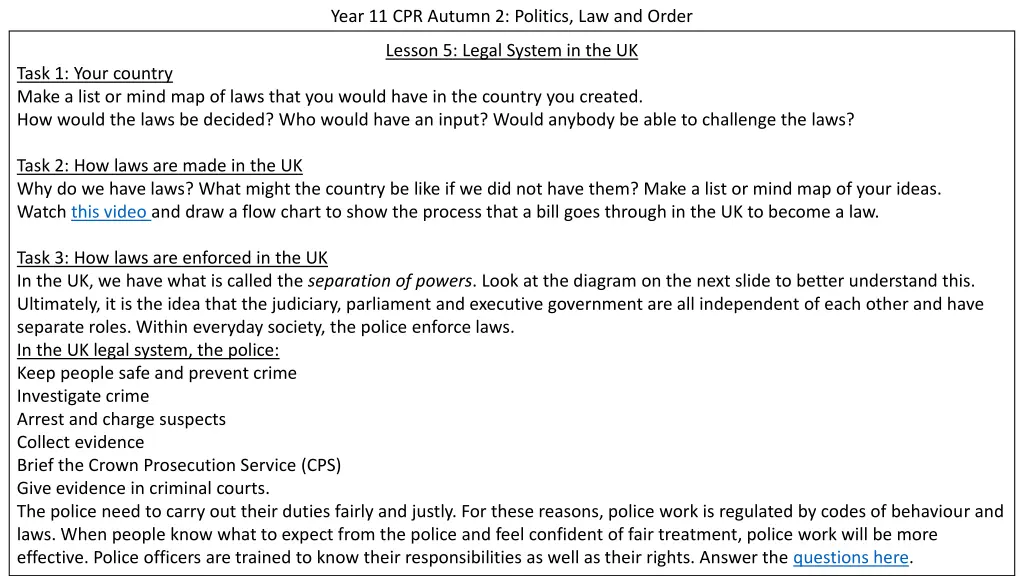 year 11 cpr autumn 2 politics law and order 4