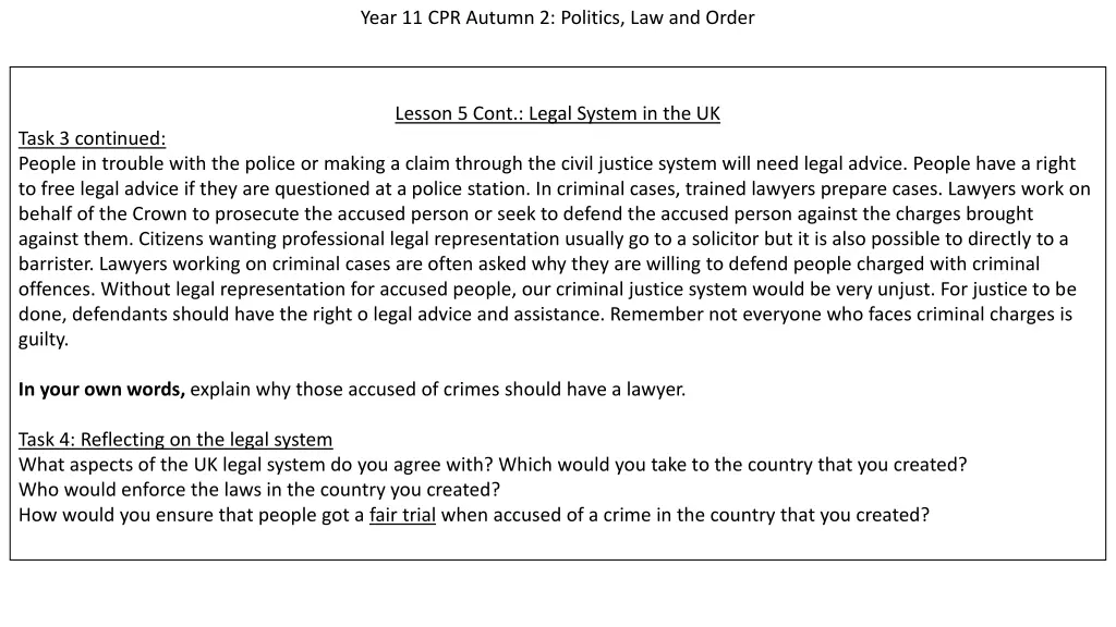 year 11 cpr autumn 2 politics law and order 5