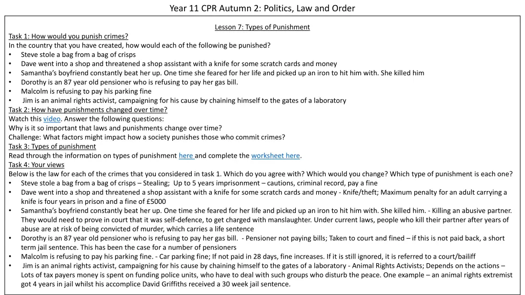 year 11 cpr autumn 2 politics law and order 7