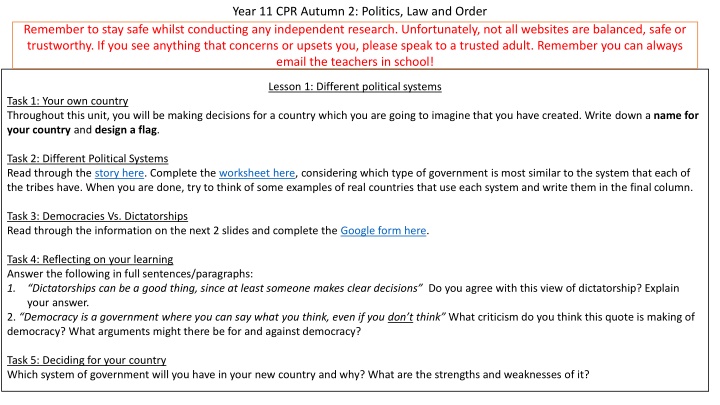 year 11 cpr autumn 2 politics law and order