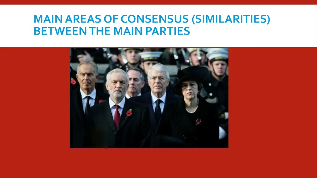 main areas of consensus similarities between