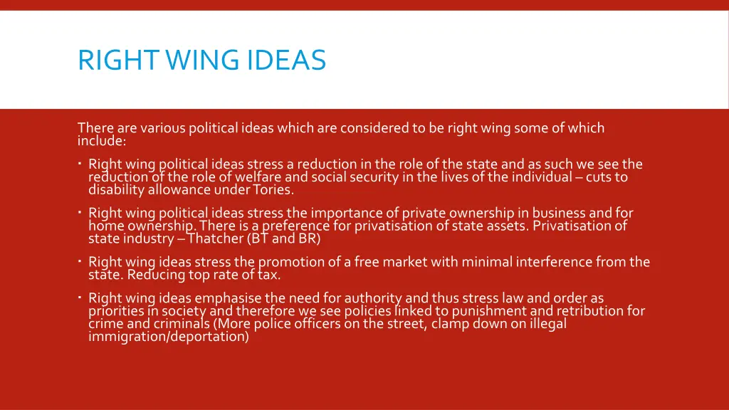 right wing ideas