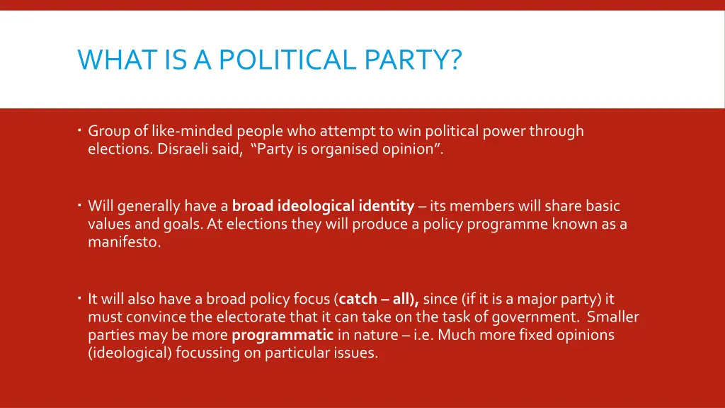 what is a political party