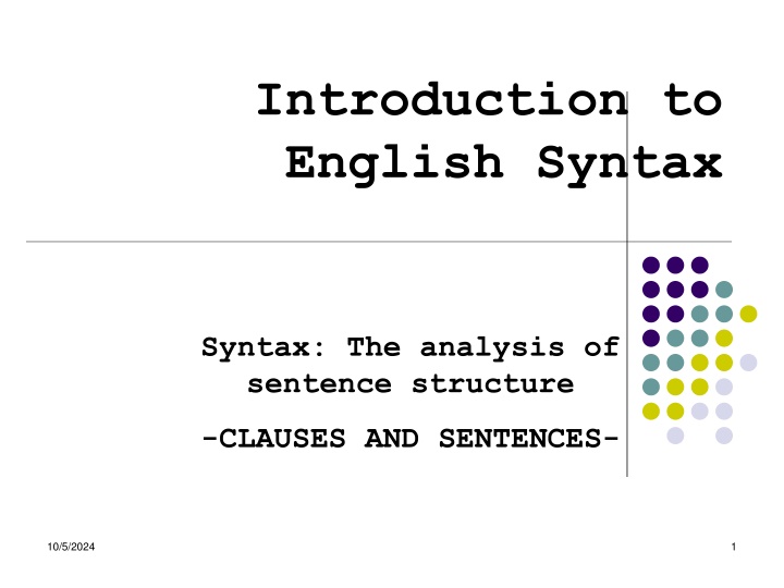 introduction to english syntax