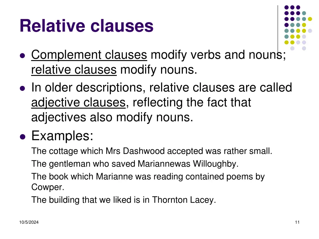 relative clauses