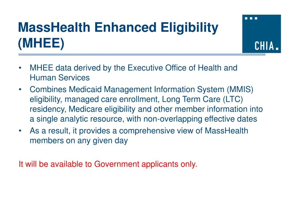 masshealth enhanced eligibility mhee