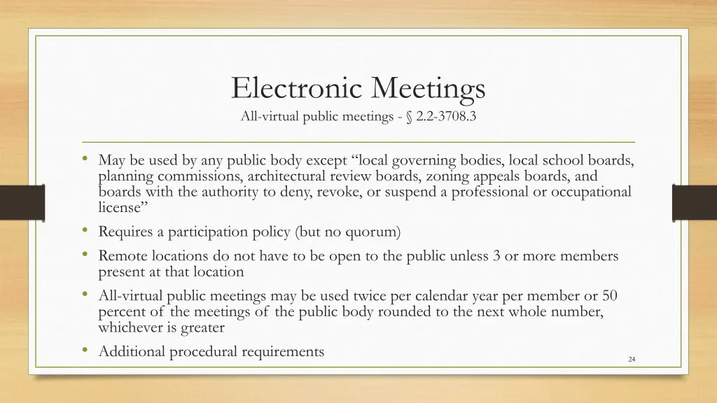 electronic meetings all virtual public meetings