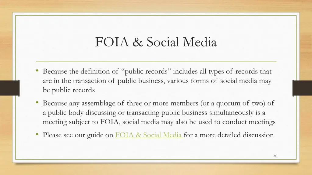 foia social media