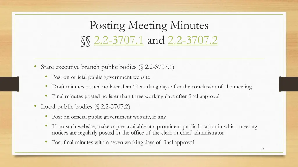 posting meeting minutes 2 2 3707 1 and 2 2 3707 2