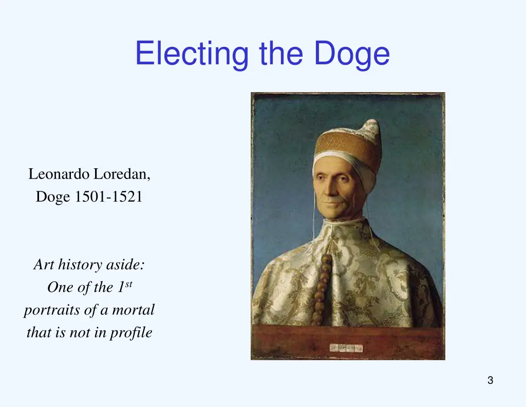 electing the doge 1