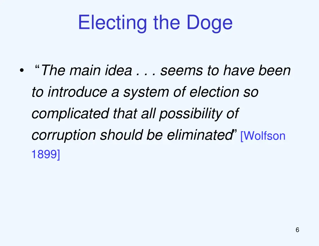 electing the doge 4